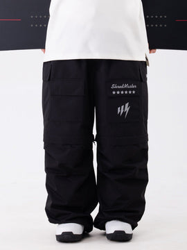 Pantalon/short cargo ample Wild Soul Steeze Shred Master pour femme, motif léopard, idéal pour la neige.