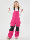Salopette de ski imperméable et isolante avec genouillères réfléchissantes et protections réfléchissantes pour filles