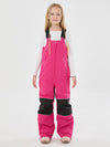 Salopette de ski imperméable et isolante avec genouillères réfléchissantes et protections réfléchissantes pour filles