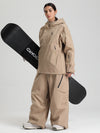 Combinaisons de ski amples Gsou Snow pour femmes, style montagne durable