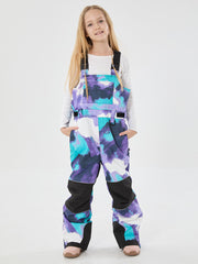 Salopette de ski imperméable et isolante avec genouillères réfléchissantes pour filles