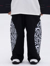 Pantalon de neige cargo réfléchissant à motif swaggy pour homme, toutes saisons