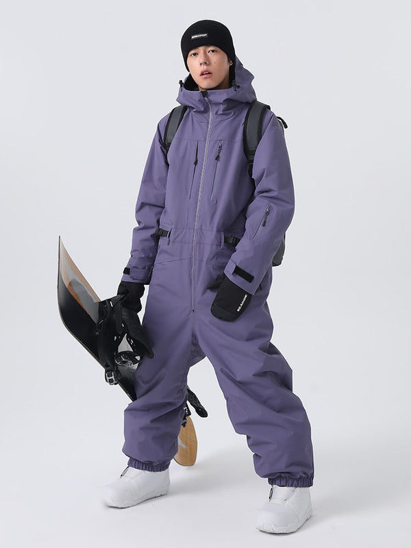 Combinaisons de ski une pièce Searipe Mountain Freerider pour hommes, combinaisons de neige amples intégrales