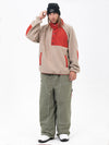 Ensemble pull en polaire sherpa pour homme et pantalon de ski ample style freerider urbain