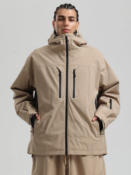 Veste de ski Gsou Snow pour homme, résistante, isolée et coupe-vent, style montagne.