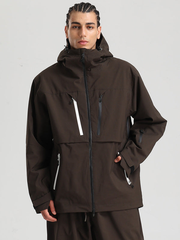 Veste de ski cargo Gsou Snow pour homme, résistante et fonctionnelle, idéale pour l'hiver en montagne.