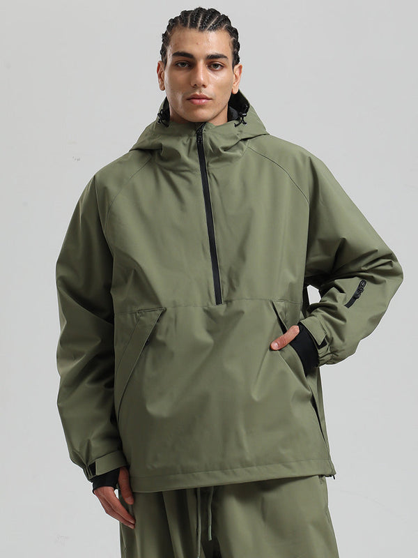 Veste anorak de snowboard Gsou Snow pour homme, résistante et au style urbain.