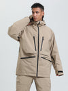 Veste de ski cargo multifonctionnelle Gsou Snow pour homme, résistante et durable.