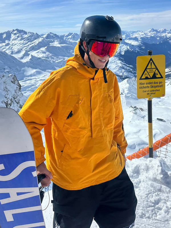 Anorak ample Alpine Freerider pour homme avec deux poches cargo poitrine