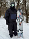 Veste de snowboard bomber ample AlpineCruise pour femme avec poche cargo