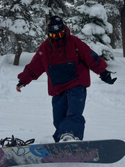 Veste de snowboard bomber ample AlpineCruise pour femme avec poche cargo