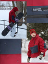 Veste de snowboard bomber ample AlpineCruise pour homme avec poche cargo