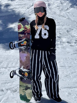 Pantalon cargo en denim Mountain Freerider pour femme, style ample, idéal pour le snowboard