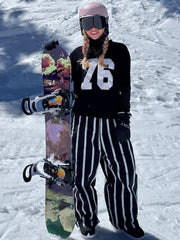Pantalon cargo en denim Mountain Freerider pour femme, style ample, idéal pour le snowboard