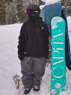 Pantalon de ski ample pour femme, style expédition en montagne, avec poches cargo latérales