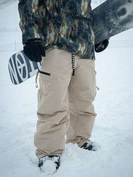 Pantalon de ski ample pour homme, style expédition en montagne, avec poches cargo latérales