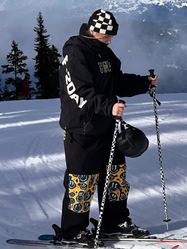 Pantalon de ski cargo ample Freestyle pour femme avec empiècements réfléchissants aux genoux