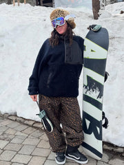 Pull en polaire chaude Sherpa pour femme, idéal pour la montagne