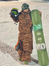 Veste de snowboard bomber camouflage Mountain Freestyle pour femme avec poche cargo