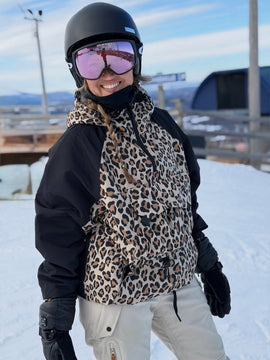 Veste de snowboard bomber camouflage Mountain Freestyle pour femme avec poche cargo
