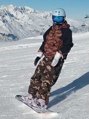 Veste de snowboard bomber camouflage Mountain Freestyle pour homme avec poche cargo
