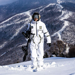 Combinaison de ski/snowboard une pièce PINGUP pour homme, inspirée de la station spatiale de la NASA