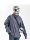 Pull de ski d'hiver chaud à col montant pour femme (taille L)