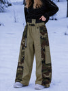 Pantalon de snowboard extra ample à blocs de couleurs réfléchissants Wild Motion pour femme