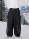Pantalon de ski ample Nightline Park pour homme avec courbes réfléchissantes