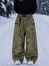 Pantalon de snowboard cargo ample et extensible pour femme, style freestyle, en tissu Techline utilitaire et résistant.