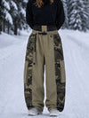Pantalon de snowboard extra ample à blocs de couleurs réfléchissants Wild Motion pour femme