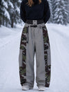 Pantalon de snowboard extra ample à blocs de couleurs réfléchissants Wild Motion pour femme
