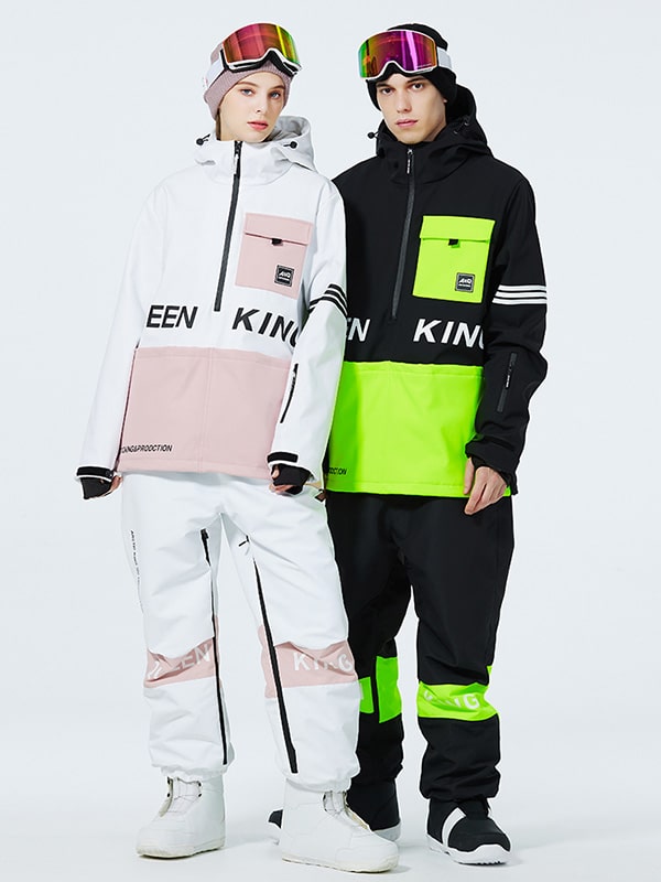 Combinaisons de ski anorak à demi-zip Mountain Peak SnowGuard pour hommes