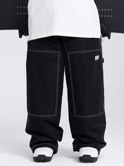 Pantalon cargo en denim Mountain Freerider pour homme, style ample, idéal pour le snowboard.