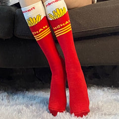 Chaussettes de ski et de snowboard Nandn City Escape unisexes en laine thermique longue