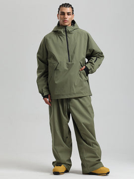 Combinaisons de snowboard anorak Gsou Snow pour hommes, résistantes et au style urbain.