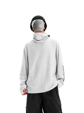 Pull de ski d'hiver chaud à col montant pour femme (taille L)