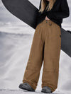 Pantalon de snowboard cargo utilitaire UrbanCraft pour femme, à double genouillère et empiècements renforcés par rivets