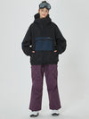 Veste bomber ample d'hiver pour femme et pantalon cargo de snowboard stylé