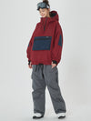 Veste bomber d'hiver pour femme avec pantalon de snowboard cargo ample.