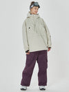 Veste anorak ample Freerider pour femme avec pantalon de snowboard cargo.