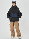 Veste bomber d'hiver pour femme avec pantalon de snowboard cargo ample.