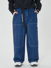 Pantalon cargo en denim Mountain Freerider pour femme, style ample, idéal pour le snowboard