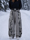 Pantalon de snowboard extra ample à blocs de couleurs réfléchissants Wild Motion pour femme