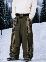 Pantalon de snowboard extra ample à blocs de couleurs réfléchissants Wild Motion pour homme