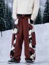 Pantalon de snowboard extra ample à blocs de couleurs réfléchissants Wild Motion pour homme