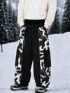 Pantalon de snowboard extra ample à blocs de couleurs réfléchissants Wild Motion pour homme