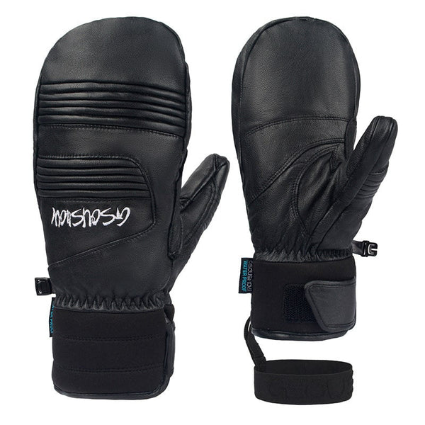 Gants et moufles de snowboard Gsou Snow en cuir de chèvre pour femmes, adaptés à toutes les conditions météorologiques