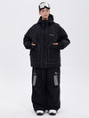 Ensemble veste de ski réfléchissante NightRide Chill pour femme et pantalon cargo ample