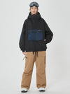 Veste bomber d'hiver pour femme avec pantalon de snowboard cargo ample.